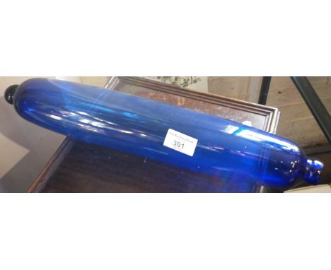 19th c. Bristol blue glass "Sailor's friend" rolling pin