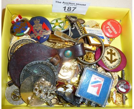 Collection of vintage enamel badges
