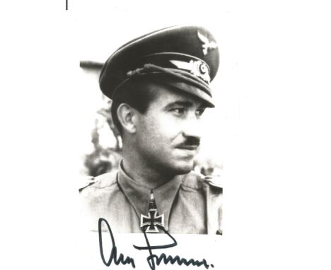 WW2 Gen Adolf Galland KC signed 6 x 4 b/w portrait photo. Good Condition. We combine postage on multiple winning lots and can