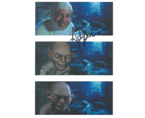 Lord of the Rings Andy Serkis as Gollom signed rare Lord of the Rings 6 x 4 colour postcard. Good Condition. We combine posta