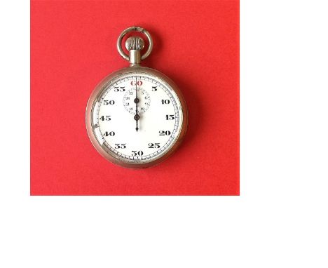 WW2 era RAF stopwatch. Fully working (Start, Stop and Reset all achievable via the single button). There is no makers mark on