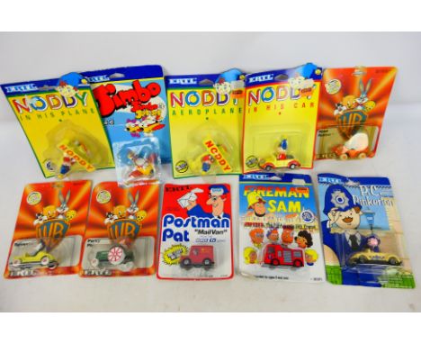 ERTL - 10  diecast vehicles to include #2705 Sylvester, #2704 Road Runner, #1546 Postman Pat Mail Van and others. 9 item are 