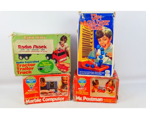 Radio Shack - Palitoy - Ideal - 4 boxed items to include A Radio Controlled Radio Shack Tractor Trailer Truck (#60-3012),Disc