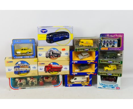 Corgi - ERTL - Matchbox - 14 boxed diecast vehicle in varying scales to include #2587, Checker Cab, #97950 Foden Tanker Guinn