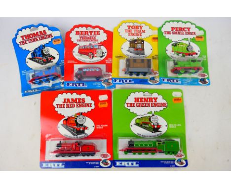 ERTL - 6 carded  diecast Thomas The Tank Engine & Friends items to include #1237 Thomas The Tank Engine, #1022FI Percy The Sm
