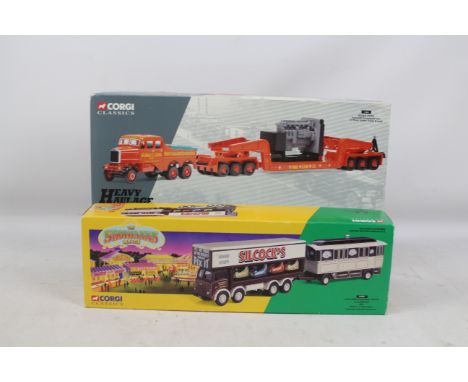 Corgi - A pair of 1/50 scale diecast vehicles to include 17603 Siddle Cook Scammell Constructor and 24 Wheel Girder Trailer &