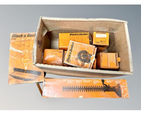 A quantity of Black and Decker tools and parts 