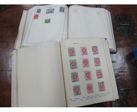 Stamps; A mainly early Worldwide stamp collection housed in a 'Criterion' album and a notebook includes two Pennuy Blacks, 18