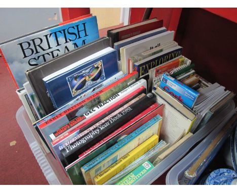 A Quantity of Books, Magazines and Maps, of hobby related subjects, including stamps, photography, trains and railway, super 