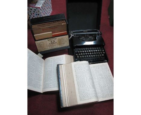 Corona Typewriter, Linguaphone, Holy Bible 1883, cyclopedia of names (4).