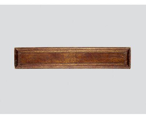   A CARVED AND LACQUERED WOOD MANUSCRIPT COVER, 19TH CENTURY  Southeast Asia, 19th century. Carved in high relief and painted