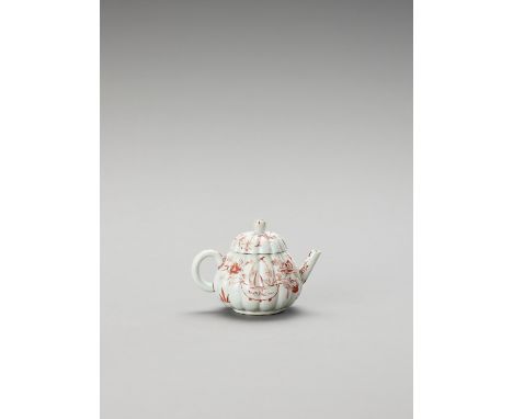   AN IMARI PORCELAIN TEAPOT AND COVER  Japan, Edo period (1615-1868).    A tetradecagon lobed pot and cover with rounded hand