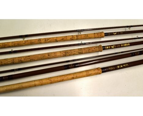 Collection of B James and Bruce Walker carp and course rods - B James&amp; Son (in assoc with B&amp;W)  13ft CTM compound tap