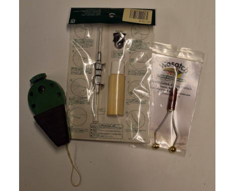 Collection Of Modern Fly Tying Tools - consisting of a Wasatch bobbin holder, a CF design extended body twister and an On-Vic