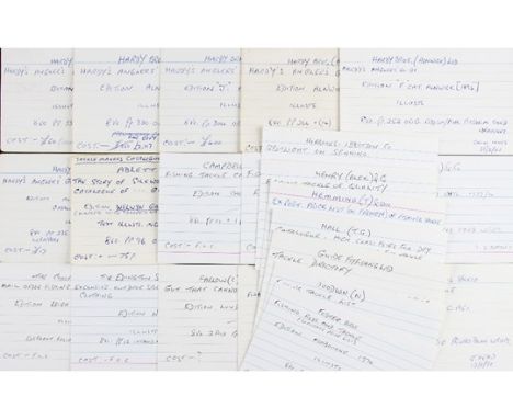 Catalogues Index Cards - extensive collection of fishing tackle index cards for catalogues bought and sold including makers a