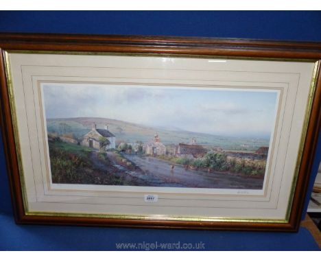 A limited edition Print depicting 'Morning Glow' by Rex N. Preston, no. 18/375.   **