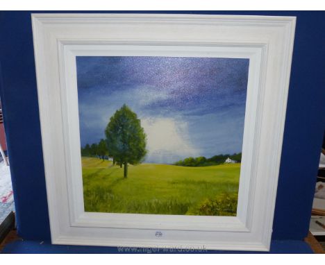 A large white framed Print on board 'Midsummer', signed lower right Anthony Waller, 28" x 28".