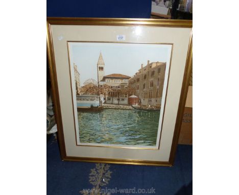 A large framed and mounted Artists proof Print titled 'San Samuele', signed in pencil Frances St. Clair Miller, 26 1/2" x 31"