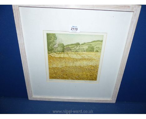 A limited edition Print "Cornfields Belper" by Trevor Hodgkinson