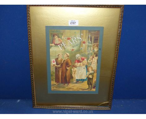 A framed and mounted Pear's Soap Print, frame and glass a/f.