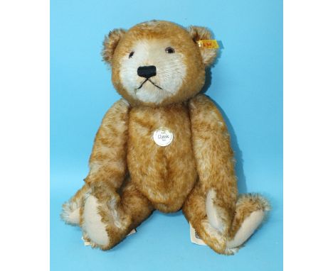 Steiff, 1982 Classic Replica teddy bear 'Petsy', with growler, button in ear and tags attached, 42cm.