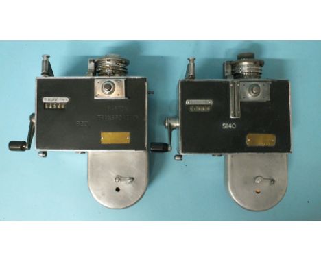 Two Setright ticket machines, 1954: Barton Transport Ltd, no.B201 and Southend Corporation Transport, no.S140, (2).
