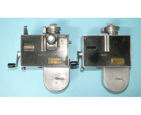 Two Setright ticket machines: Eastern National Omnibus Co Ltd, 1962, no.E1479 and Greater Manchester Transport, 1963, no.Q172
