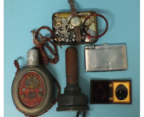 A late 19th century German military water bottle converted to a sweetheart memento, a type 06 Air Ministry compass no.1862K (