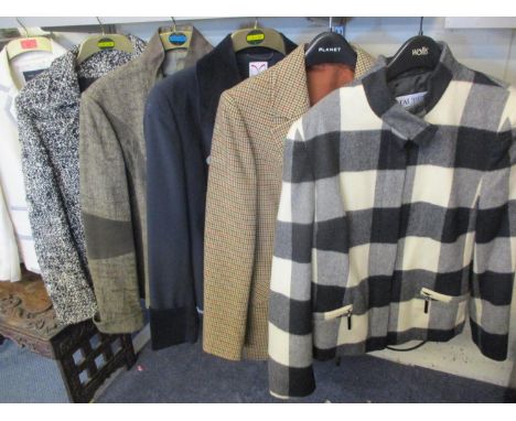 Seven ladies jackets to include a Paul Costelloe 'Dressage' cream linen jacket with grey piping, Windsmoor, Betty Barclay &am
