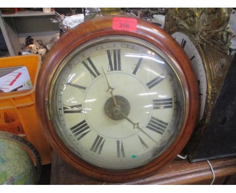 A 19th century walnut cased postman's alarm clock 