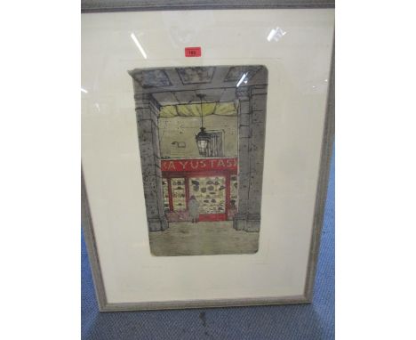 Richard Beer - Hat Shop, limited edition print, 16/25 signed in pencil, framed and glazed 