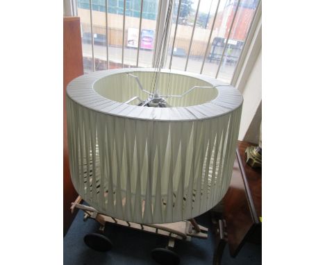 A cream fabric centre light fitting with chromeLocation: RAF 