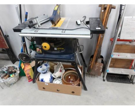 A circular saw on bench