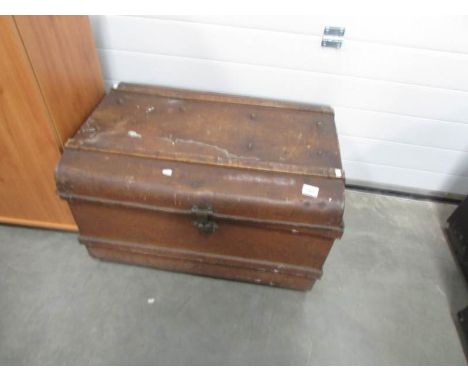 A tin trunk
