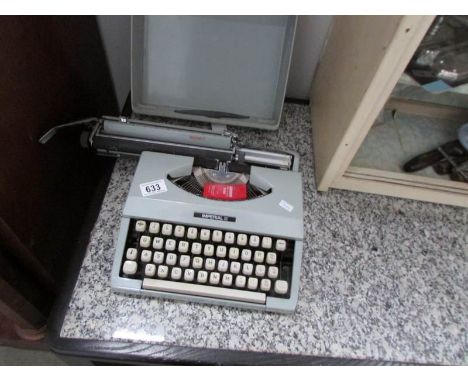 A portable typewriter
