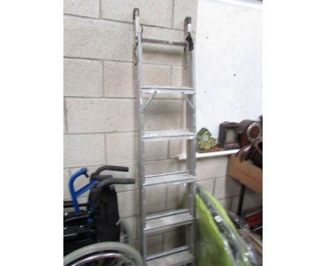 An aluminium step ladder