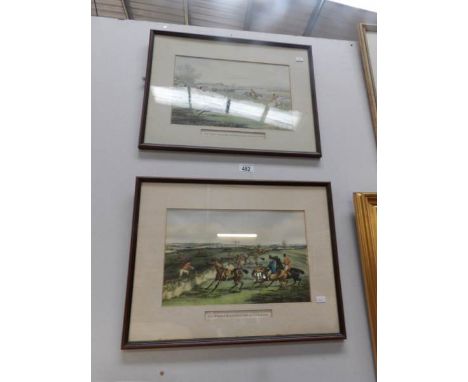 A pair of hunting scenes