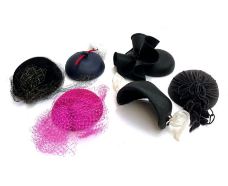 A lot of five Graham Smith fasteners, together with a Makins fastener with gold net, in Bergdford Goodman hat box