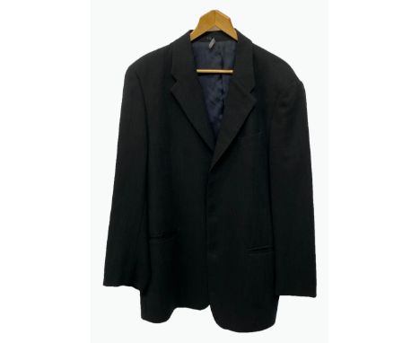 A charcoal grey Emporio Armani birdseye jacket, Italian size 56R, together with an Armani Collezioni single breasted jacket, 