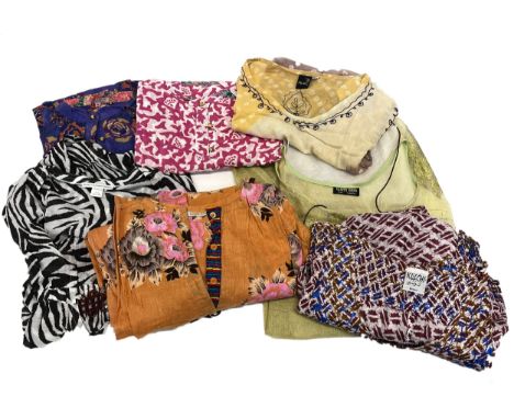 Seven beach cover ups, to include Diane von Furstenberg zebra print cover, Lisa Corti, new with tags, size M, Palme, Vanita R