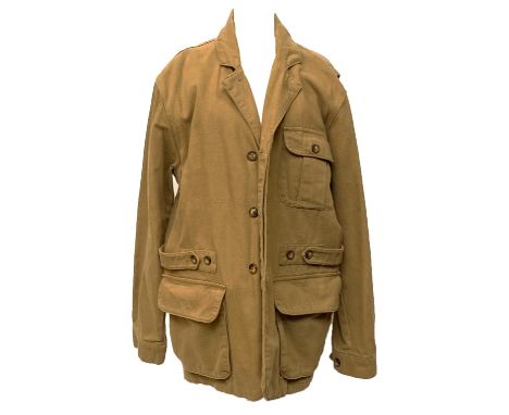 An Orvis cotton jacket, size 40, with large patch pockets, together with an Orvis checked cotton shirt