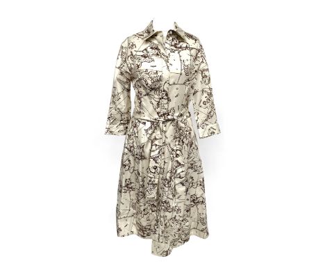 A Rani Arabella constellation print cotton shirt dress, with matching belt, size S