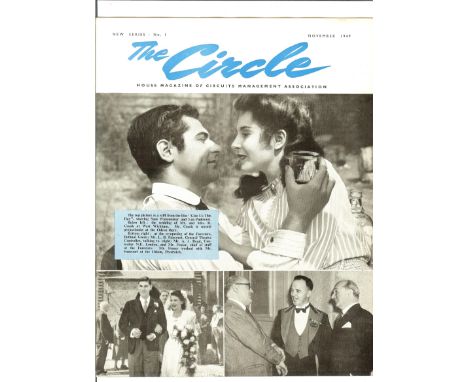 CINEMA - THE CIRCLE. NEW SERIES FIRST ISSUE MAGAZINE NOVEMBER 1949&nbsp;
House magazine of Circuits Management Association.
V