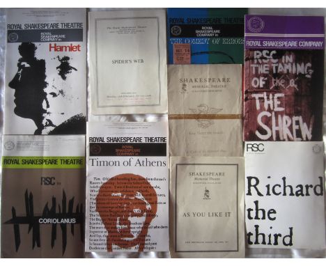 THEATRE PROGRAMMES - STRATFORD UPON AVON (SHAKESPEARE) 1951 ONWARDS
Good condition, apart from 1951 programme. 