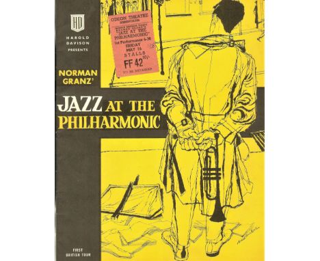 MUSIC - JAZZ NORMAN GRANZ 1958 CONCERT PROGRAMME &amp; TICKET
First British tour. Good condition, apart from light fold. Tick