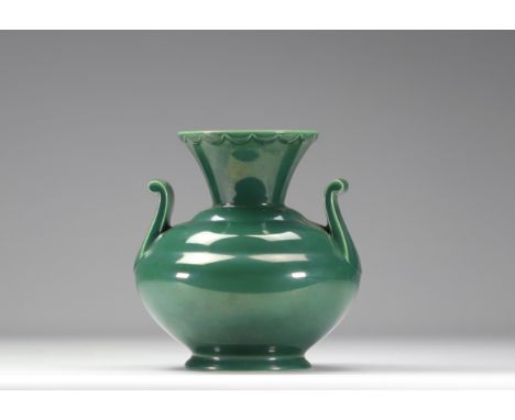 VILLEROY &amp; BOCH Septfontaines, green earthenware vase - Weight: 2.02 kg - Shipping unavailable - Region: Luxembourg - Siz