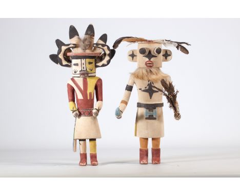 Pair of Kachina - 20th century - USA - Weight: 645 g - Shipping unavailable - Region: USA - Period: XXeme - Sizes: H 440 mm x