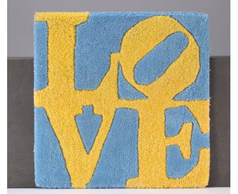 Robert Indiana (1928-2018). Swedish Love - 2006. Tapis en laine tuftee. Signature imprimee. Numerote "/00" au feutre sur le b