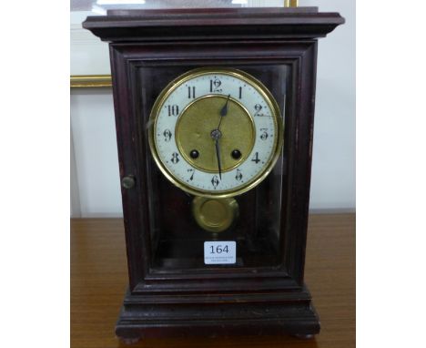 A 19th Century German HAC beech mantel clock