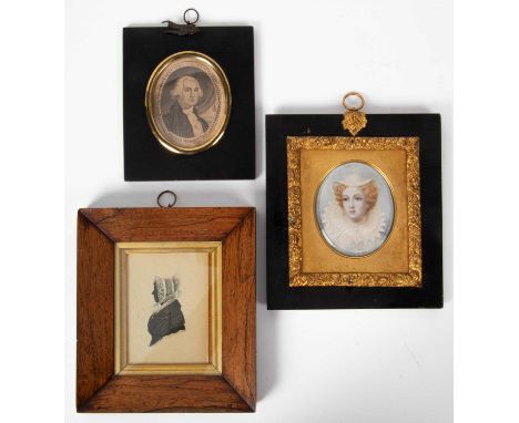 English School, circa 1800Portrait Miniature of Mary Queen of Scotswatercolour on ivory8.5cm x 7cmwith a second early 19th Ce